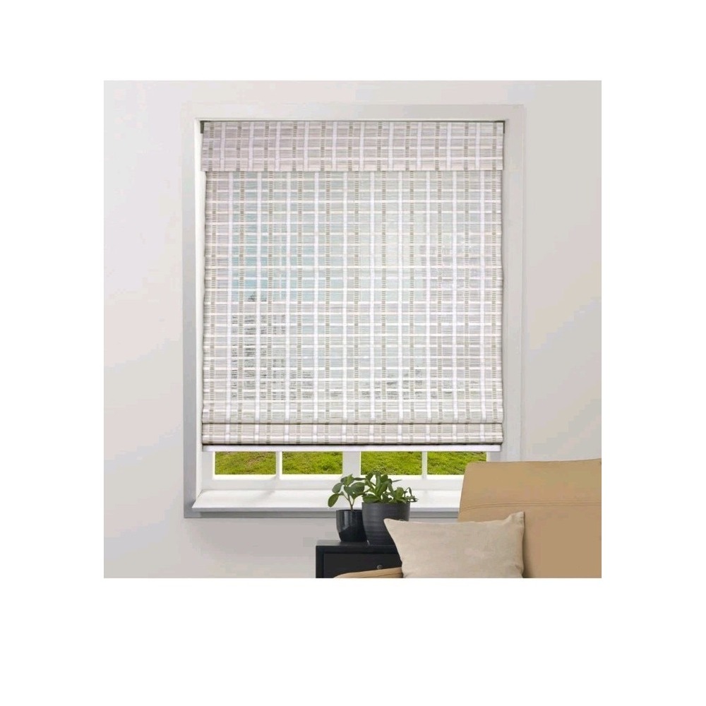Arlo Bamboo Roman Shades 34.5x60 Whitewash